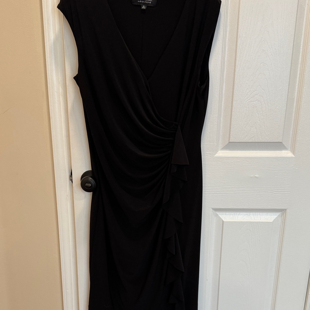 Evan Picone Black Asymmetrical Dress